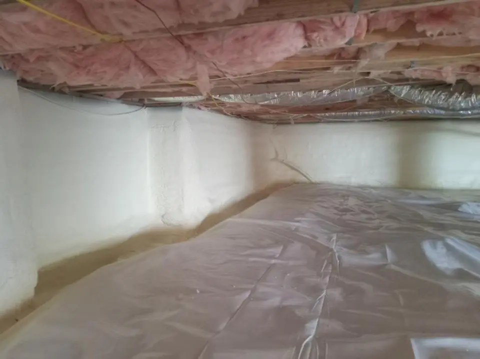 Crawl space encapsulation with closed-cell spray foam for Metal Roof Coating in Athens